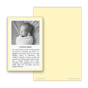 Solid Color Premium Pocket Card, Ivory