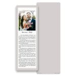 Solid Color Premium Memorial Bookmark, Grey