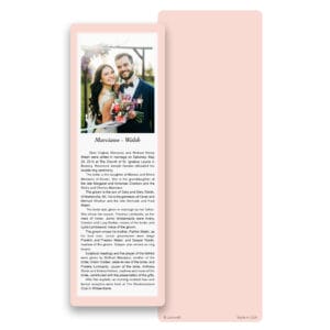 Solid Color Premium Bookmark, Rose
