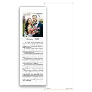 Solid Color Premium Bookmark Card, White