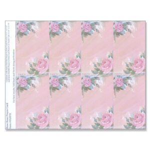 Rose-Rose 8-up MIcro-Perf Prayer Cards