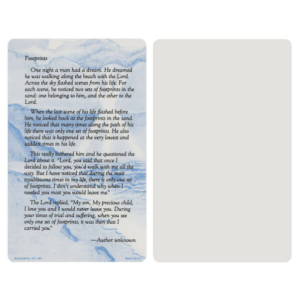 5" x 8" Grey Footprints Album, Footprints verse