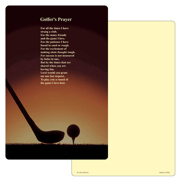 6" x 9" Golf PMC Album, Golfer's Prayer