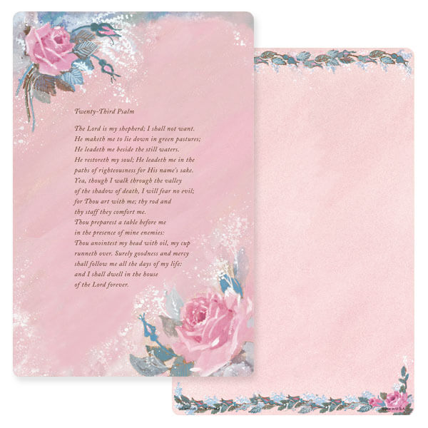 6" x 9" Rose-Rose Color Album, 23rd Psalm