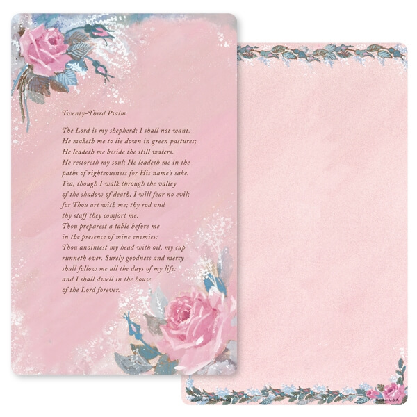 5" x 8" Rose-Rose Color PMC Junior Album, 23rd Psalm