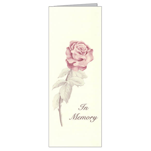 4-3/4" x 11-1/8" Extra Large Rose Presentation Card, Soft White Envelope