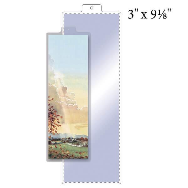 3" x 9-1/8" Bookmark Pouch with Tassel Tab - 5 Mil