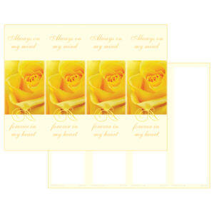 Yellow Rose 4-up Micro-Perfs