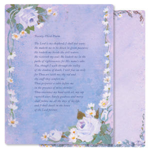 Rose-Lavender Letter-size PMC, 23rd Psalm