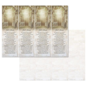 Welcoming Gate 4-up Micro-Perf, God's Garden