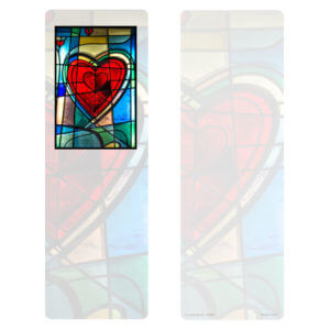 Stained Glass Heart PMC Bookmark, No Verse