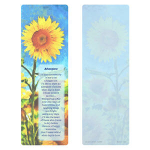 3 x 9 Sunflower Bookmark, Afterglow
