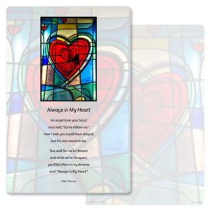 6" x 9" Stained Glass Heart