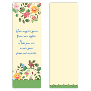 Happy Garden bookmark, Never Gone