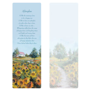 Sunflower Field Bookmark, Afterglow