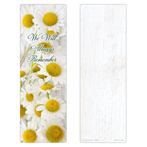 Daisies Bookmark, We Will Always Remember