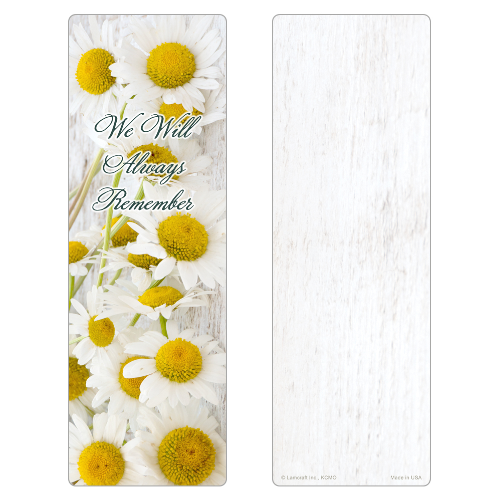 Daisies Bookmark, We Will Always Remember