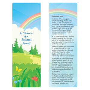 Rainbow Bridge Bookmark, Faithful Friend/Rainbow Bridge