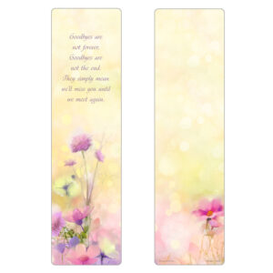 Bright Floral Lg Bookmark, Goodbyes