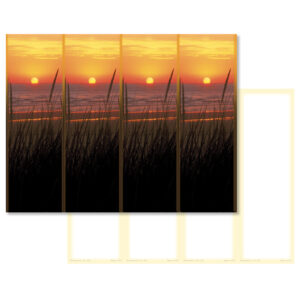 2-3/4" x 8-1/2" Sea Oats Micro-Perf Bookmark (4-up), No Verse