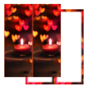Heart Candle 2-up Micro-Perf