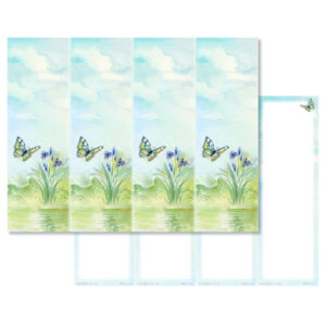 Watercolor Butterfly Micro-Perf, No Verse
