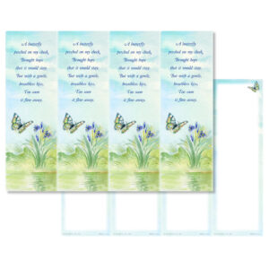 Watercolor Butterfly Micro-Perf, Butterfly Poem