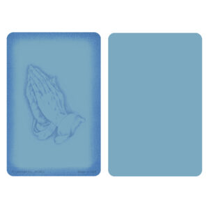 Praying Hands Blue Pocket MC, No Verse