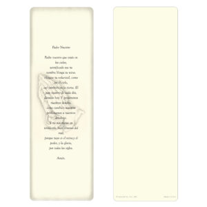Praying Hands Memorial Bookmark, Padre Nuestro