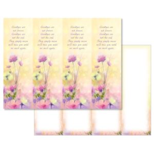 Bright Floral 4-up Micro-Perf, Goodbyes
