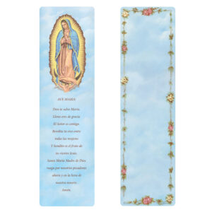 3" x 11" Lady of Guadalupe PMC Large Bookmark, Ave Maria (Spanish)