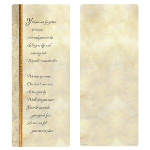 Antique Border Extra-Large Bookmark, You Are Not Forgotten