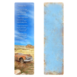 Vintage Auto Large Bookmark PMC, Broken Chain