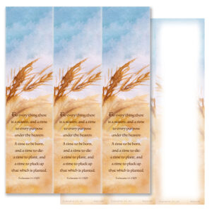 Wheat Painting 3-up Micro-Perfs, Ecclesiastes 3:1-2