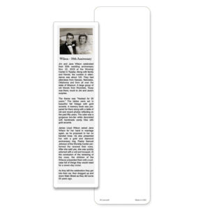 Special Occasion Large Bookmark, White