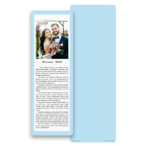 Solid Color Premium Bookmark Card, Light Blue