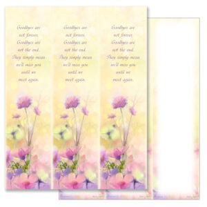 Bright Floral 3-up Micro-Perf, Goodbyes