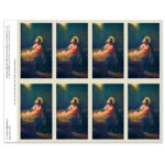 Christ in Gethsemane 8-up Micro-Perfs, Tan border