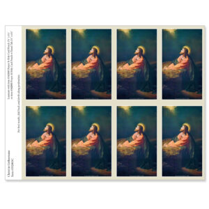 Christ in Gethsemane 8-up Micro-Perfs, Tan border