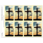 Resurrection 8-up Micro-Perf Prayer Cards, Ivory border