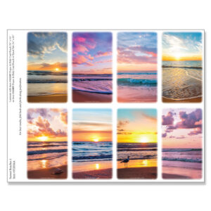 Sunset Beaches 1 8-up Micro-Perf Prayer Cards, White border