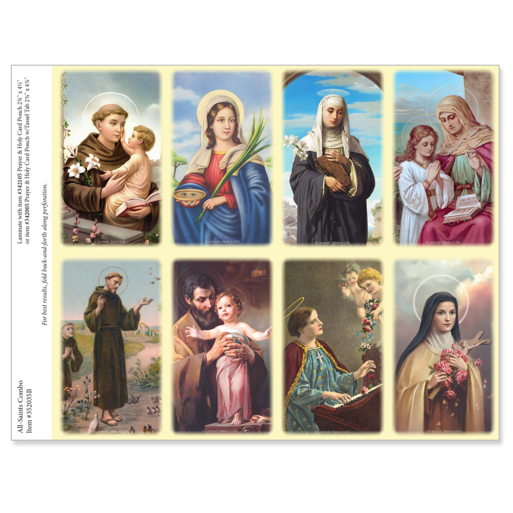 All Saints Combo 8-up Micro-Perf Prayer Cards