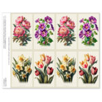 Floral Prints 1 8-up Micro-Perf Prayer Cards