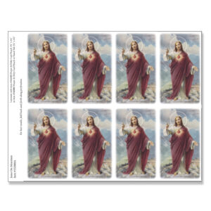 Jesus On Mountain 8-up Micro-Perf Prayer Cards