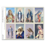 Mary Collection 8-up Micro-Perf Prayer Cards