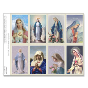 Mary Collection 8-up Micro-Perf Prayer Cards