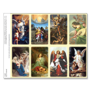 Angels 8-up Micro-Perf Prayer Cards, Ivory Border
