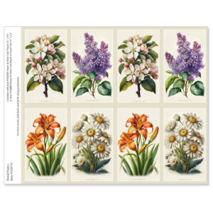Floral Prints 2 8-up Micro-Perf Prayer Cards