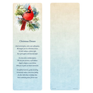 Cardinal in the Pines PMC Bookmark, Christmas Dream