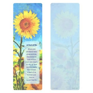 Sunflower 3" x 9" Bookmark, A Part of Us